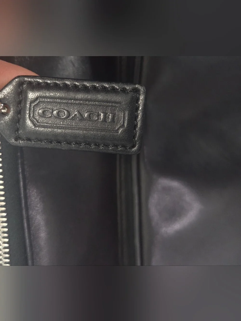 Coach Black Leather Laptop Bag Brief Case